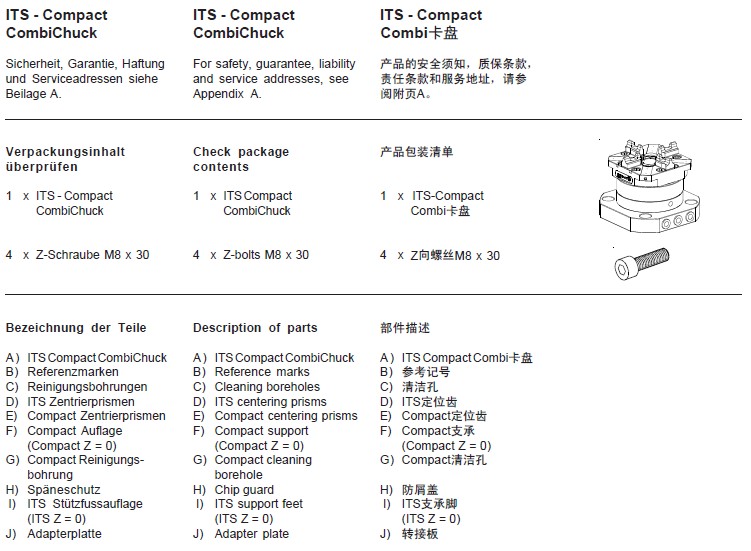 ER-020027 its compact combi卡盤(pán) 連托板