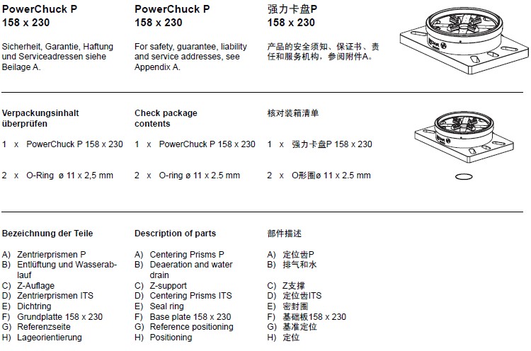 ER-044310強力卡盤P 158 x 230